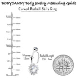 Clear CZ Gem Luxury Sun Splash Belly Ring