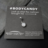 Clear CZ Gem Luxury Sun Splash Belly Ring
