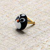 20G 7mm Gold Tone Round Penguin Face Holiday  L Shape Nose Ring
