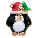 20G 7mm Holly Hat Penguin Holiday L Shape Nose Ring
