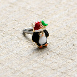 20G 7mm Holly Hat Penguin Holiday L Shape Nose Ring