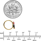 20G 5/16 Gold Tone Holly Hat Penguin Holiday Nose Hoop