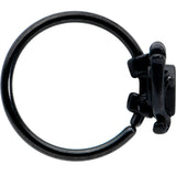 20G 5/16 Red CZ Gem Black Double Passion Heart Claw Nose Hoop