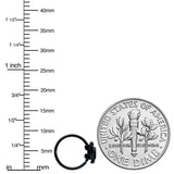 20G 5/16 Red CZ Gem Black Double Passion Heart Claw Nose Hoop