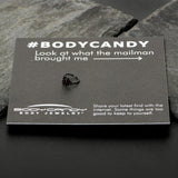 20G 5/16 Red CZ Gem Black Double Passion Heart Claw Nose Hoop