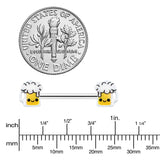 14G 9/16 Sweet Happy Beer St Patricks Barbell Nipple Ring Set