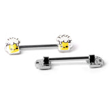 14G 9/16 Sweet Happy Beer St Patricks Barbell Nipple Ring Set