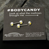 14G 9/16 Sweet Happy Beer St Patricks Barbell Nipple Ring Set