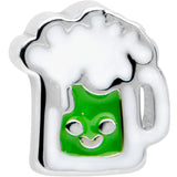 20G 7mm Sweet Happy Green Beer St Patricks L Shape Nose Ring