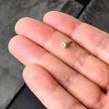 20G 7mm Sweet Happy Green Beer St Patricks L Shape Nose Ring