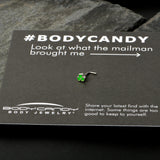 20G 7mm Sweet Happy Shamrock St Patricks L Shape Nose Ring