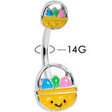 Celebration Easter Basket Double Mount Belly Ring