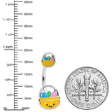 Celebration Easter Basket Double Mount Belly Ring