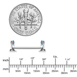 14G 9/16 Easter Bunny Blue Red Ears Barbell Nipple Ring Set