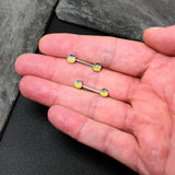 14G 9/16 Celebration Easter Basket Barbell Nipple Ring Set