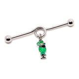 14G Fancy Leprechaun St Patricks Dangle Project Bar 38mm