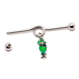 14G Fancy Leprechaun St Patricks Dangle Project Bar 38mm