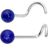 20G Nose Screw Gem Faux Opal Pack Classy Nose Ring Set of 6