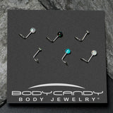 20G Nose Screw Gem Faux Opal Pack Dynasty Nose Ring Set of 6