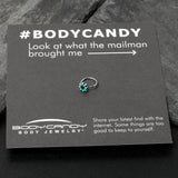 20G 5/16 Blue Gem Flower Teal Petals Nose Hoop