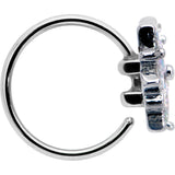 20G 5/16 Aurora CZ Gem Snowflake Style Nose Hoop