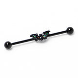 14G Flying Black Bat Industrial Barbell 38mm