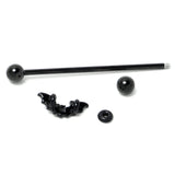 14G Flying Black Bat Industrial Barbell 38mm