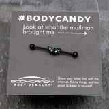 14G Flying Black Bat Industrial Barbell 38mm