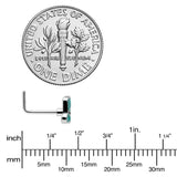 20G 7mm Glitter Top Hat Shamrock St Patricks L Shape Nose Ring