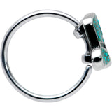 20G 5/16 Glitter Top Hat Shamrock St Patricks Nose Hoop