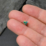 20G 5/16 Glitter Top Hat Shamrock St Patricks Nose Hoop