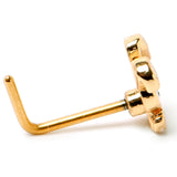 20G 7mm Gold Tone Cutie Easter Bunny L Shape Nose Ring
