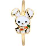 20G 5/16 Gold Tone Cutie Easter Bunny Nose Hoop