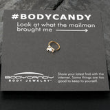 20G 5/16 Gold Tone Cutie Easter Bunny Nose Hoop