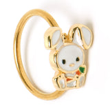 20G 5/16 Gold Tone Cutie Easter Bunny Nose Hoop