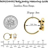 20G 5/16 Gold Tone Cutie Easter Bunny Nose Hoop