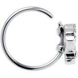 20G 5/16 Clear CZ Gem Mesmerizing Ocean Sea Shell Magic Nose Hoop