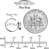 20G 5/16 Clear CZ Gem Mesmerizing Ocean Sea Shell Magic Nose Hoop