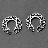 Filigree Hearts Clip On Fake Nipple Ring Set