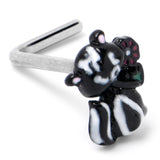 20G 7mm Funky Skunk L Shape Nose Ring