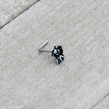 20G 7mm Funky Skunk L Shape Nose Ring