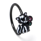 20G 5/16 Black Funky Skunk Nose Hoop