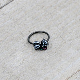 20G 5/16 Black Funky Skunk Nose Hoop