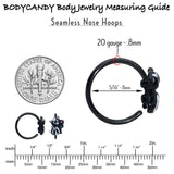 20G 5/16 Black Funky Skunk Nose Hoop