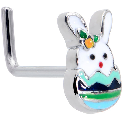 20G 7mm Easter Egg Bunny L Shape Nose Ring