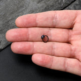 20G 5/16 Purple Gem Black Scrolling Hearts Nose Hoop