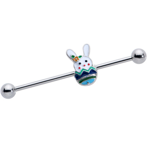 14G Easter Egg Bunny Industrial Barbell 38mm