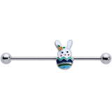 14G Easter Egg Bunny Industrial Barbell 38mm
