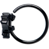 20G 5/16 Clear CZ Gem Black Serenity Ocean Magic Shell Nose Hoop