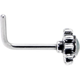 20G 7mm Brown Faux Shell Circle of Glam L Shape Nose Ring